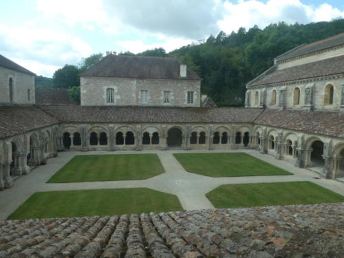 Sortie dans l'Auxerrois: Abbaye de Fontenay. Le jardin du cloître.