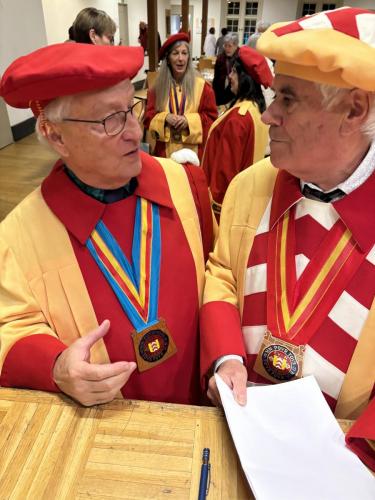 Assemblée générale à la salle Vallier, à Cressier: Jean-François Kunzi et Michel Tardin. 