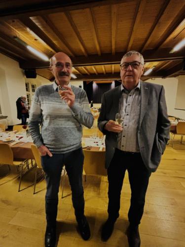 Frairie d'automne à la salle Vallier, à Cressier: Fredy Winz et Roland Spring.