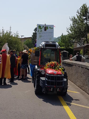 Cortège de la Fête du vin à Cressier.