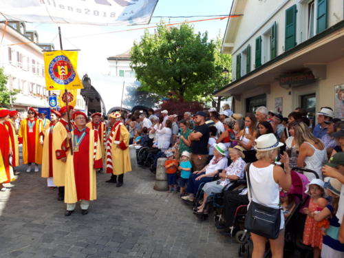 Cortège de la Fête du blé et du pain à Echallens.