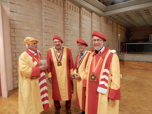 Assemblée générale à St-Aubin: Michel Tardin, Philippe Donner, Jean Erard et Alfred Zehr.