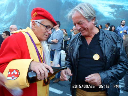 Ouverture de la Fête des vendanges: Jean-Michel Pellaton et André Gaschen.