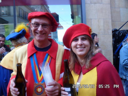 Ouverture de la Fête des vendanges: Jean-Paul Vuitel et Isabelle Vuilleumier.